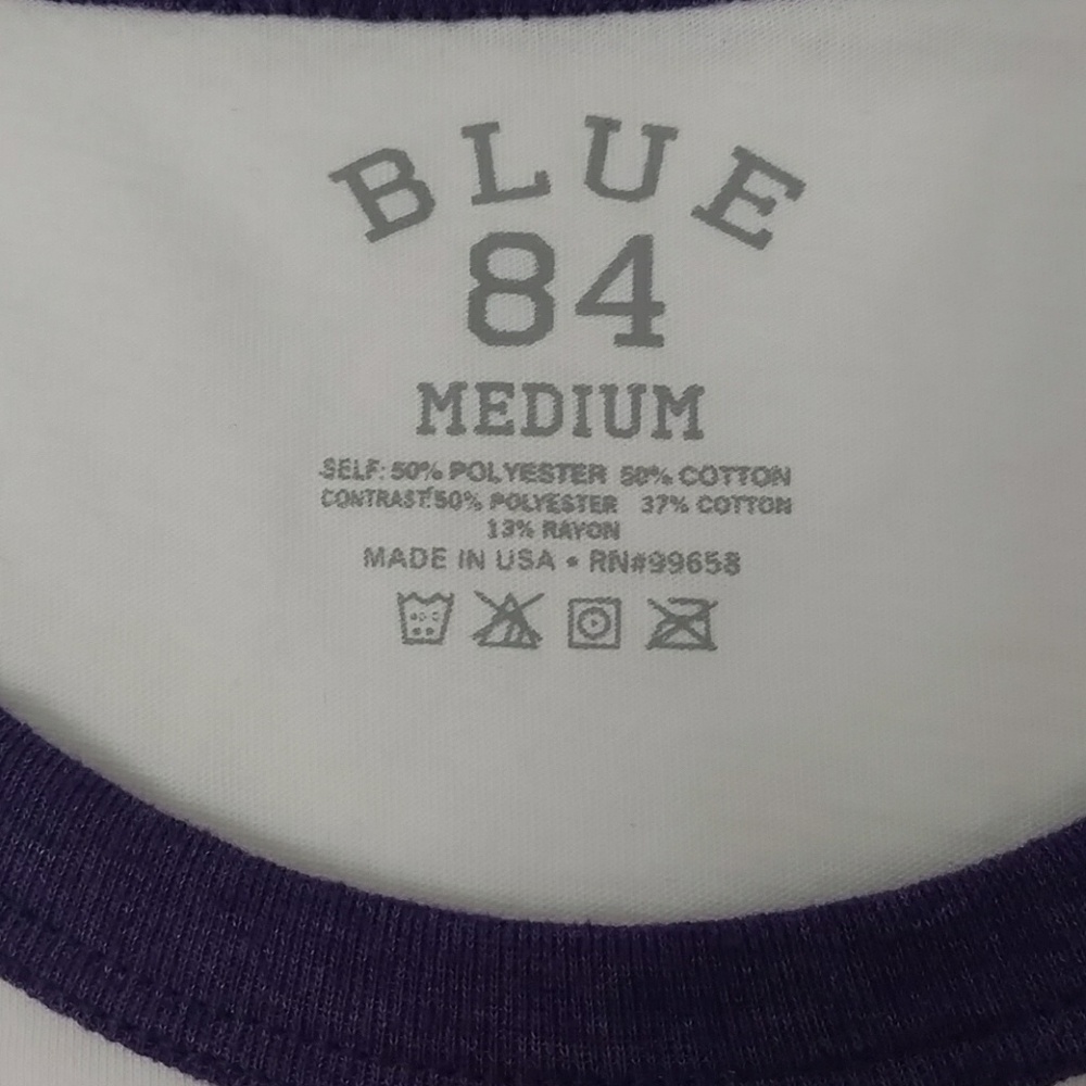 BLUE 84 NCAA Women's Vintage Supima Ringer Tee - Picture 4 of 8